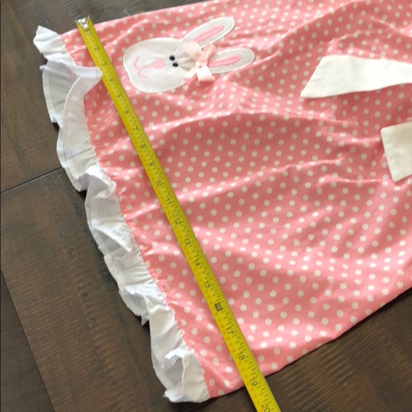 Beautiful Easter bunny dress pink & white polkadot - Picture 6 of 8